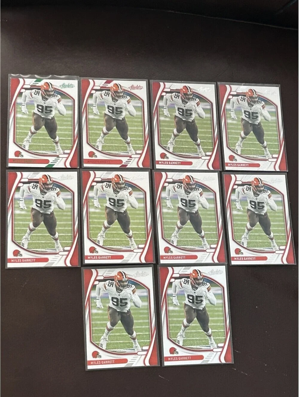 Myles Garrett 2021 Panini Absolute Collection Green, Red +8 NFL NM Football Lot.